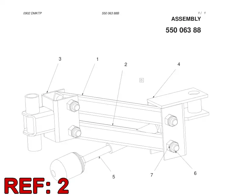 55006381 550 063 81 CRANK - Sandvik Technical Drawing