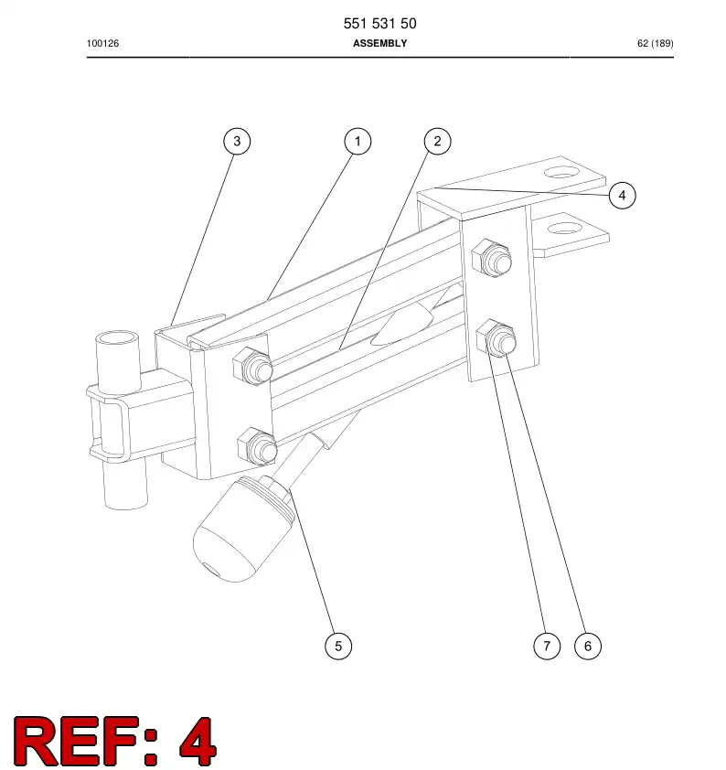 55006383 550 063 83 BRACKET - Sandvik Technical Drawing