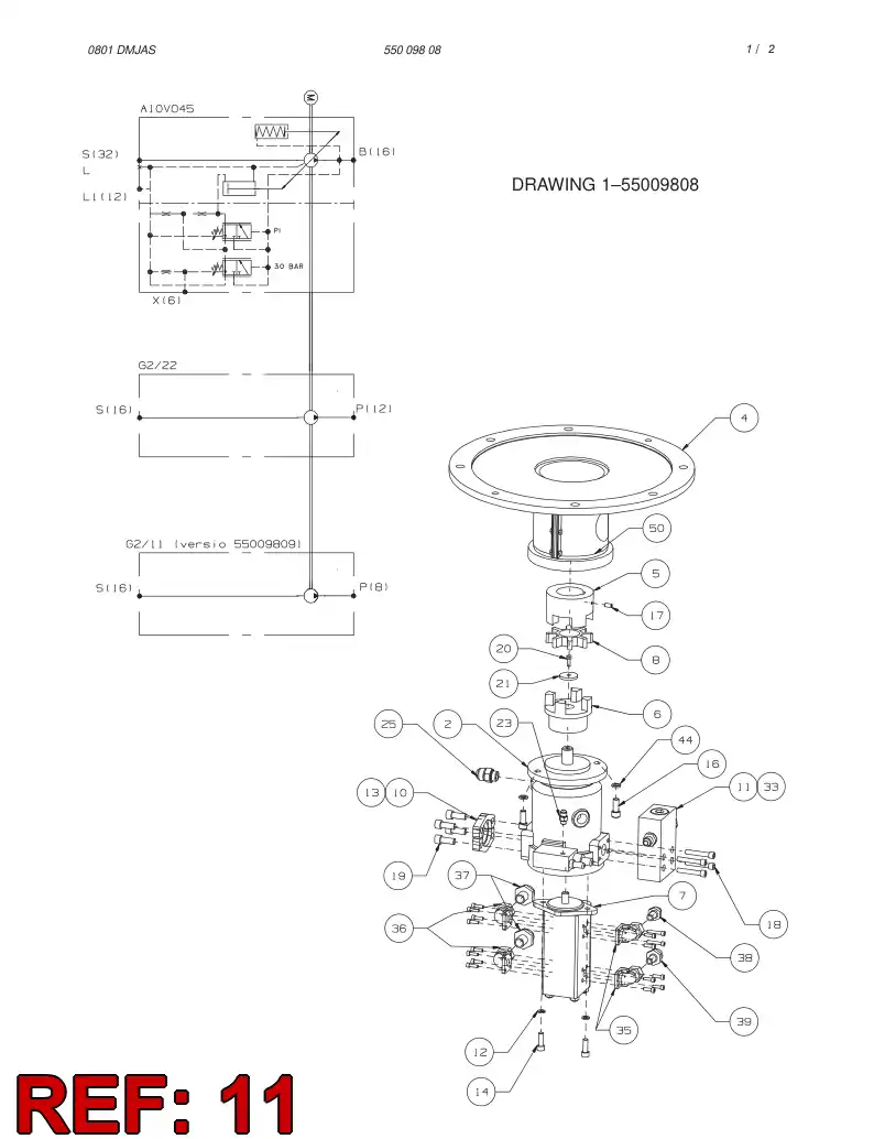 55006484 550 064 84 VALVE ASSEMBLY - Sandvik Technical Drawing