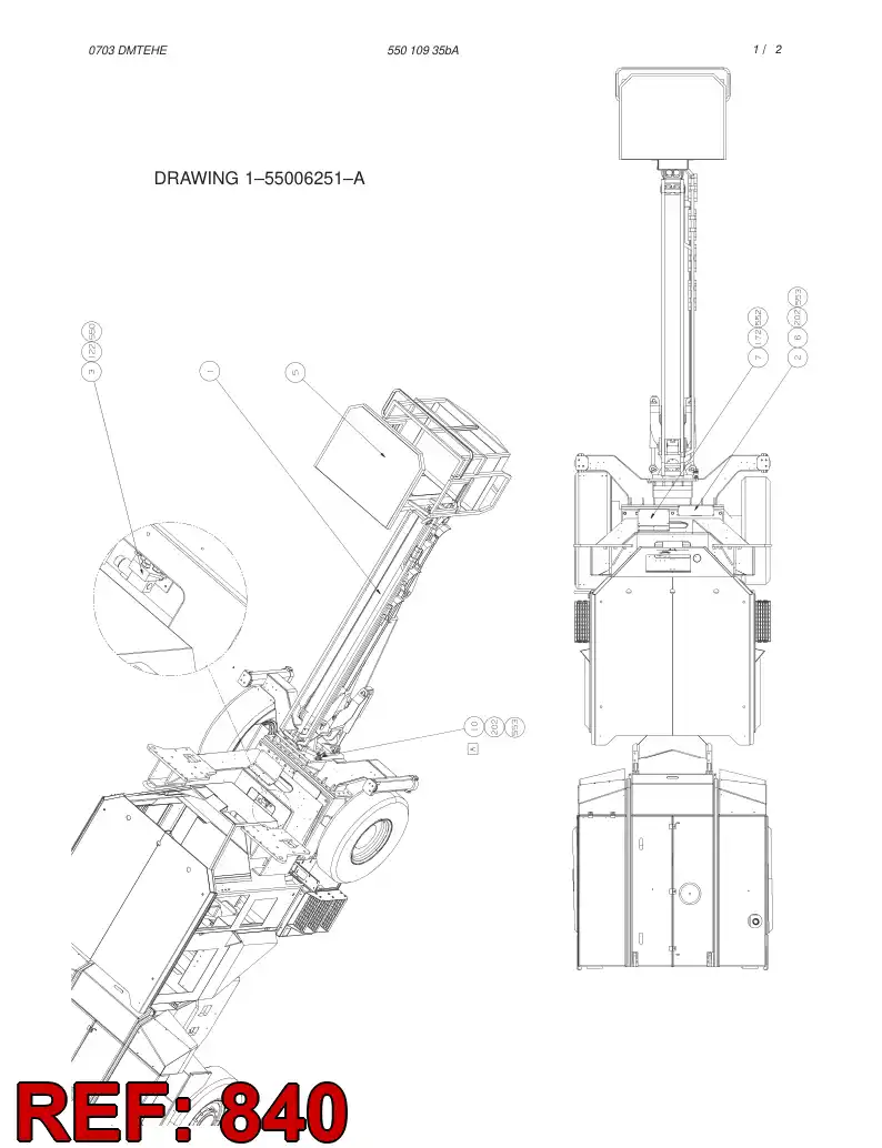 55006492 550 064 92 HYDRAULIC CIRCUIT DIAGRAM - Sandvik Technical Drawing