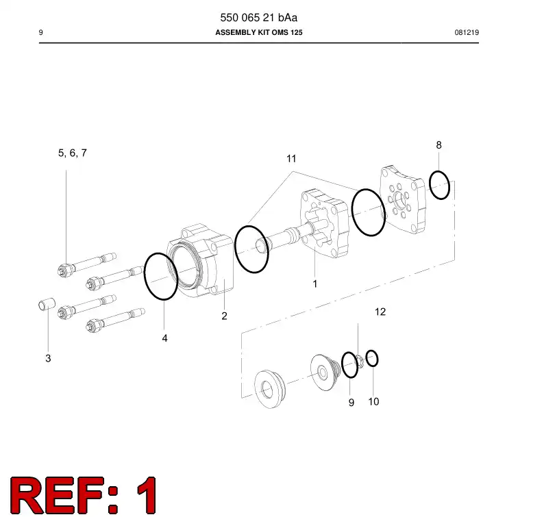 55006515 550 065 15 Plate - Sandvik Technical Drawing