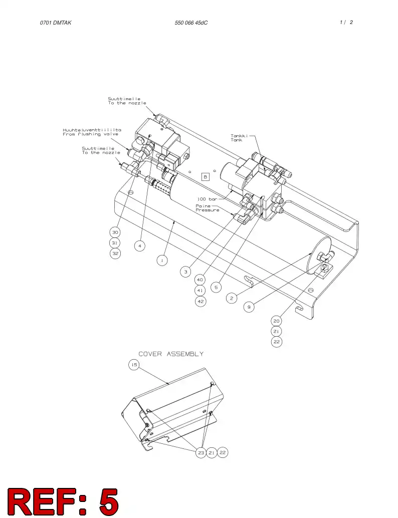 55006604 550 066 04 VALVE ASSEMBLY - Sandvik Technical Drawing