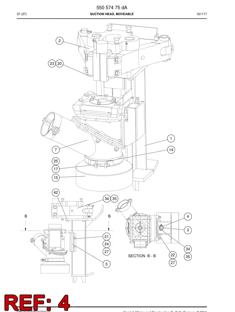 55006690a 550 066 90a Bracket, Mounting - Sandvik Technical Drawing