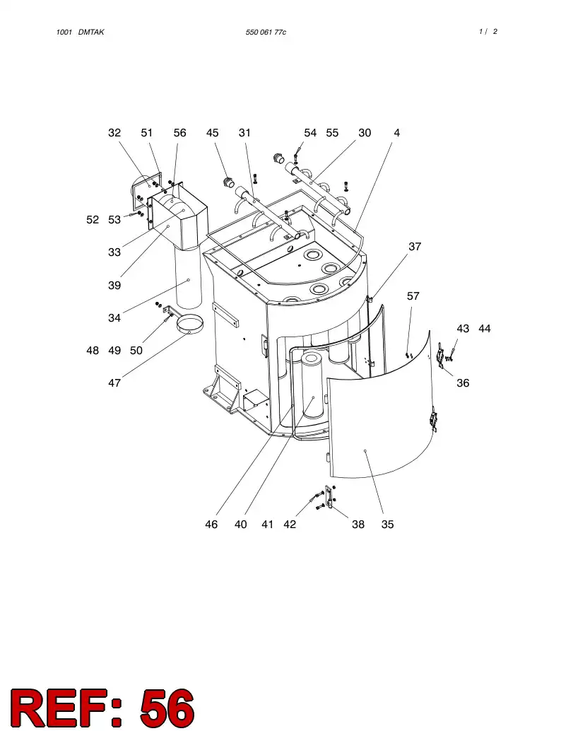 55006705 550 067 05 Clamp - Sandvik Technical Drawing