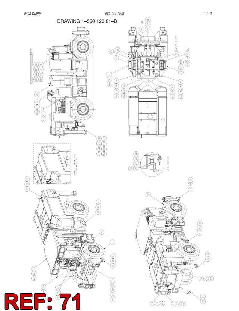 55006728 550 067 28 SUPPORT - Sandvik Technical Drawing