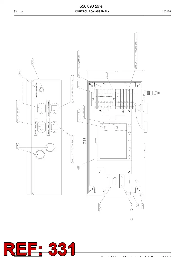 55006737b 550 067 37b Accessories for connector - Sandvik Technical Drawing