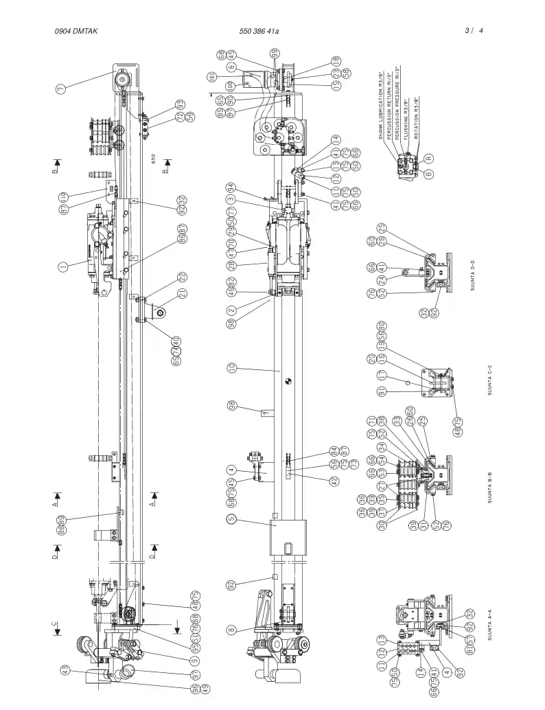 55006790 550 067 90 HOSING - Sandvik Technical Drawing