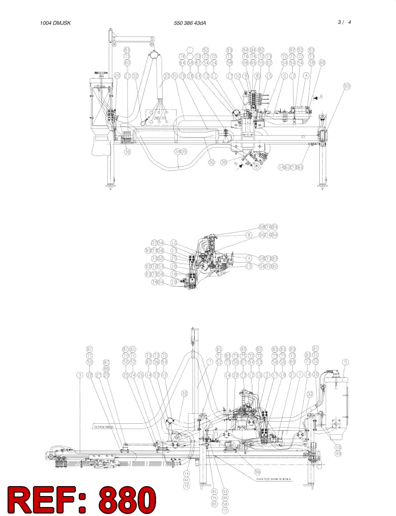 55006792 550 067 92 HYDRAULIC CIRCUIT DIAGRAM - Sandvik Technical Drawing