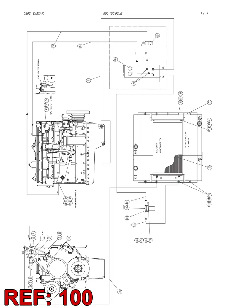 55006795 550 067 95 CONDENSER - Sandvik Technical Drawing