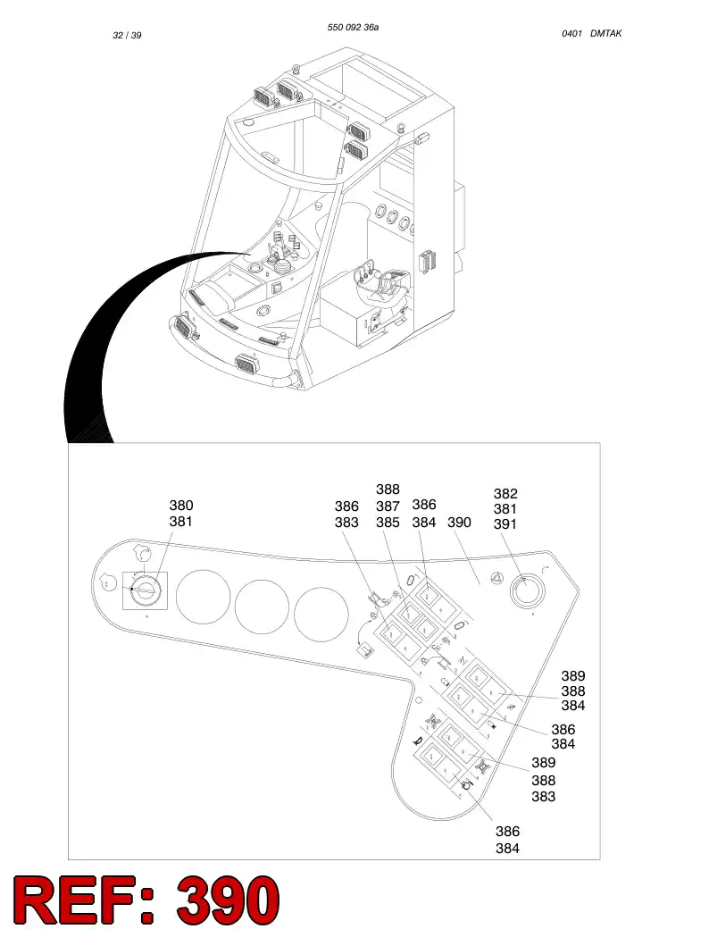 55006869 550 068 69 DECAL - Sandvik Technical Drawing