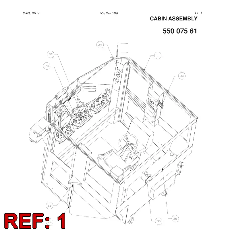 55006890 550 068 90 CABIN - Sandvik Technical Drawing