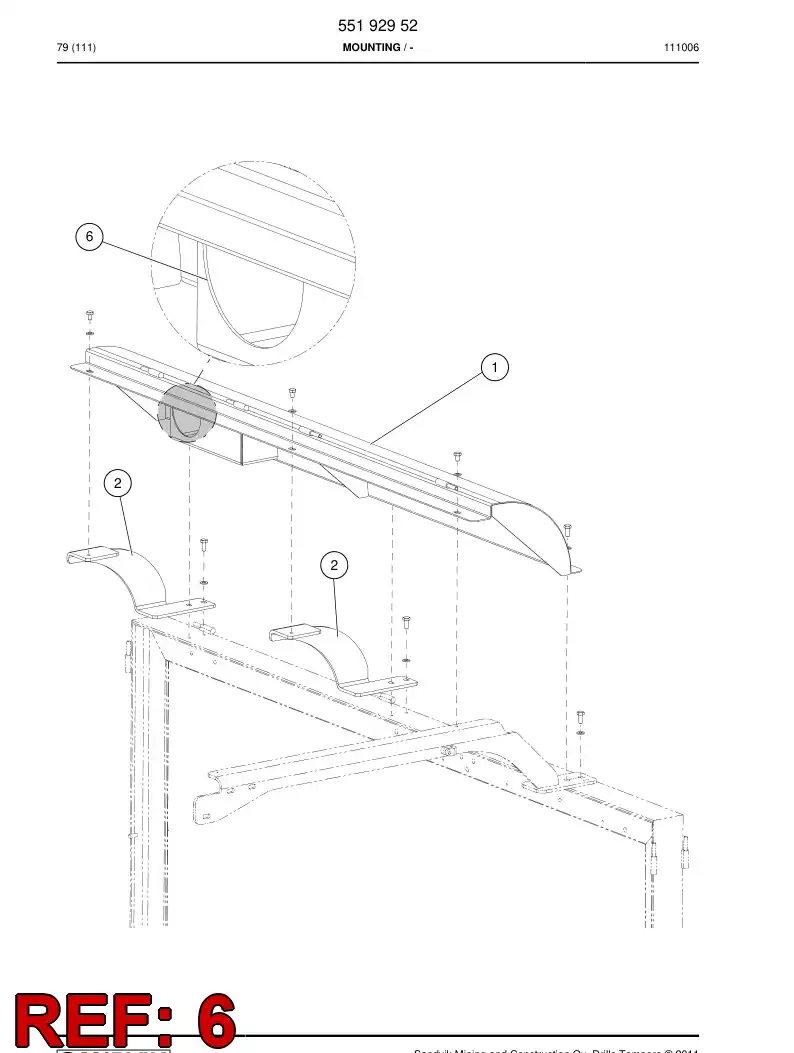 55006906c 550 069 06c 550-069-06c Seal, Rubber - Sandvik Technical Drawing