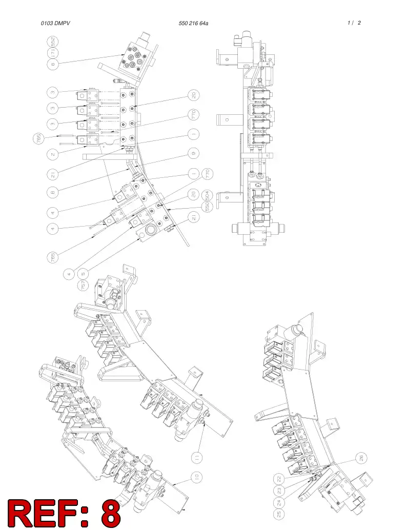 55006979 550 069 79 PIPE ASSEMBLY - Sandvik Technical Drawing
