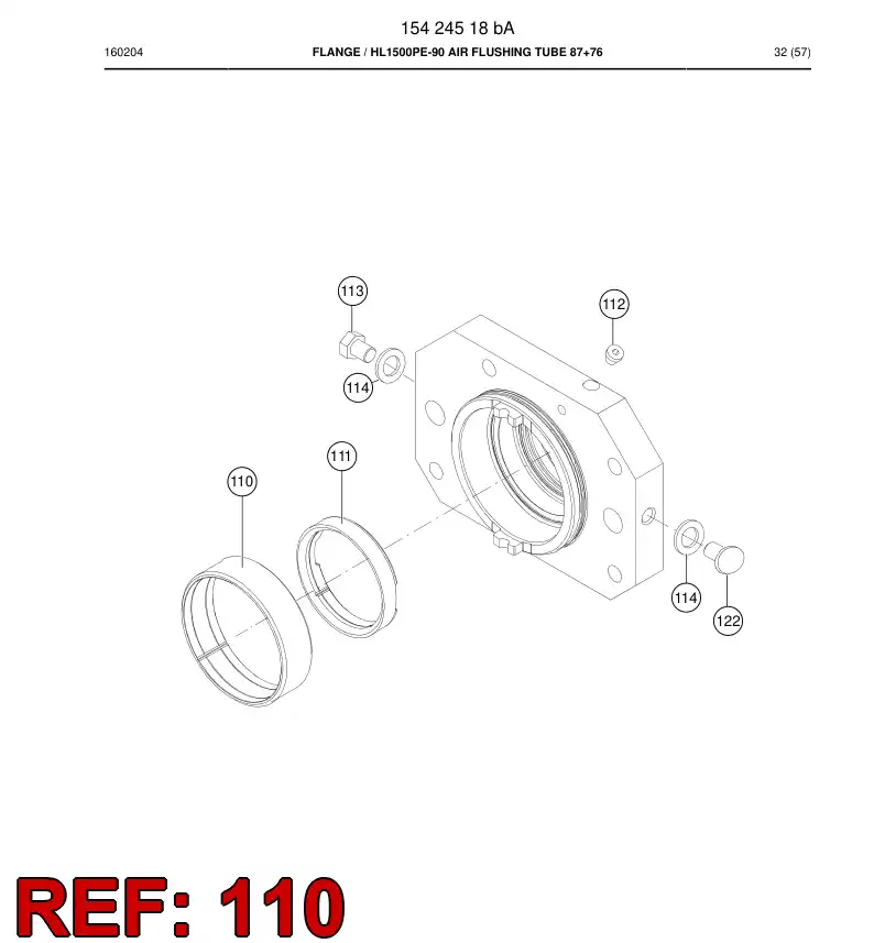 55007034a 550 070 34a Bushing - Sandvik Technical Drawing