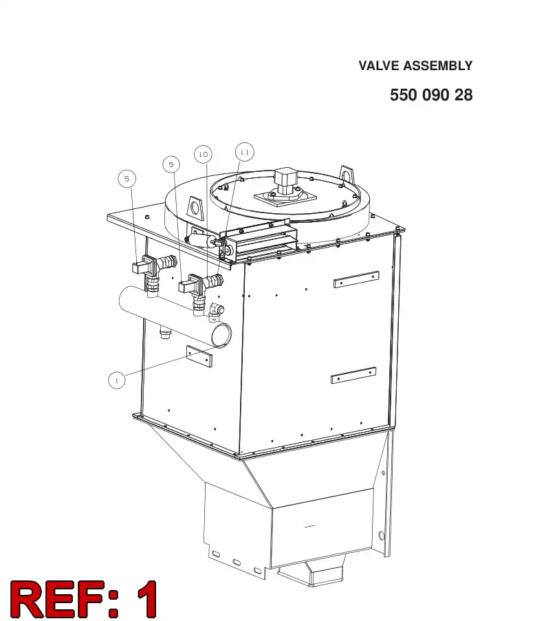 55007044 550 070 44 AIR RECEIVER ASSEMBLY - Sandvik Technical Drawing
