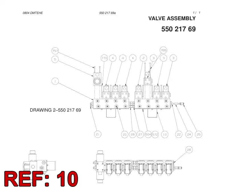 55007054 550 070 54 BRACKET - Sandvik Technical Drawing