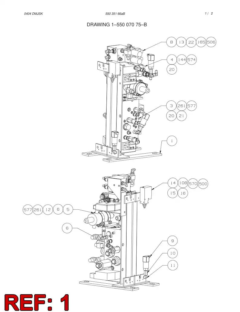 55007076 550 070 76 BRACKET - Sandvik Technical Drawing