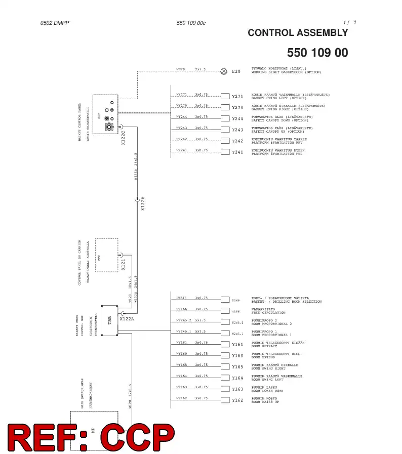 55007109 550 071 09 OPERATOR'S CONSOLE ASSEMBLY - Sandvik Technical Drawing