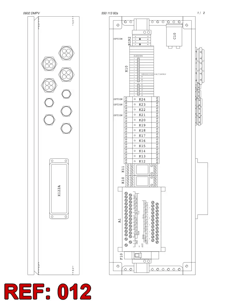 55007194 550 071 94 WIRING INSTRUCTION - Sandvik Technical Drawing