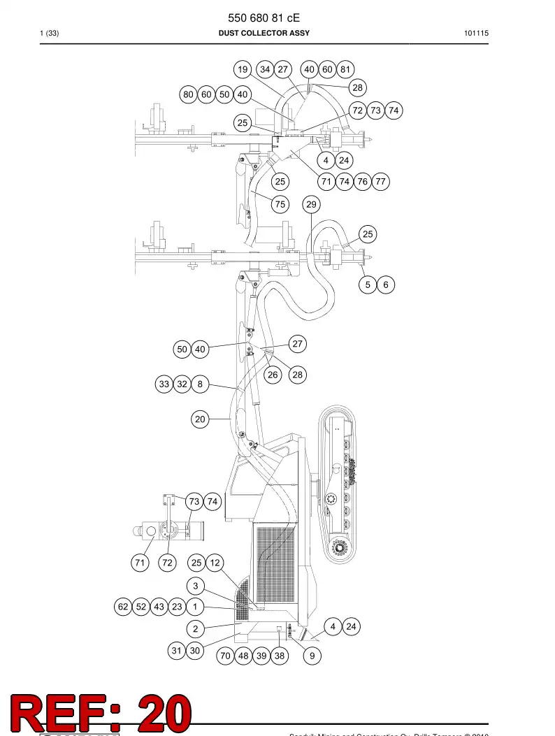 550 072 31a Hose, Rubber - drawing