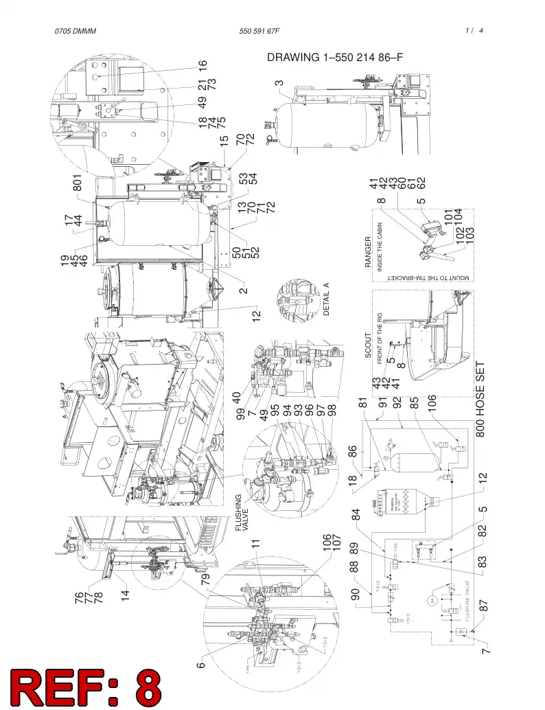 55007245 550 072 45 BRACKET - Sandvik Technical Drawing