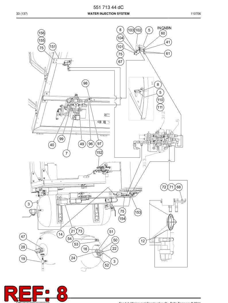 55007245a 550 072 45a Bracket - Sandvik Technical Drawing