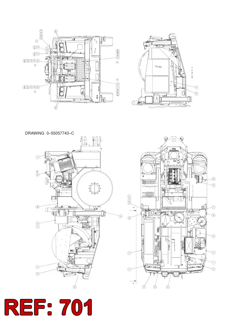 55007269 550 072 69 POWER CABLE - Sandvik Technical Drawing