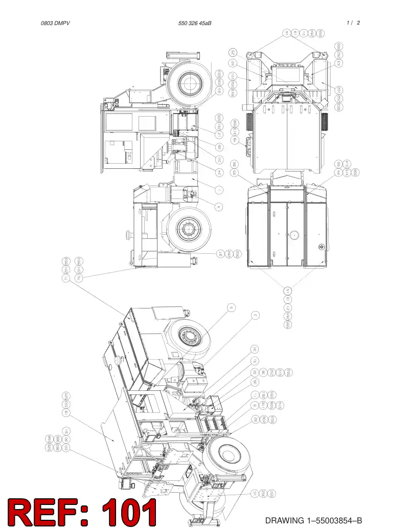 55007324 550 073 24 MUD GUARD ASSEMBLY - Sandvik Technical Drawing