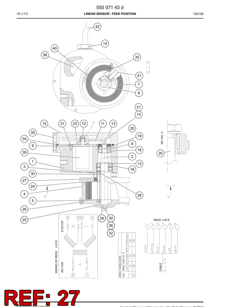 55007408 550 074 08 Shaft seal - Sandvik Technical Drawing