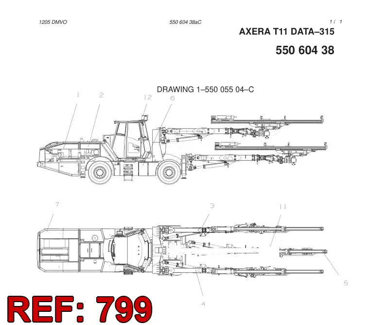 55007411 550 074 11 SCREW SET - Sandvik Technical Drawing