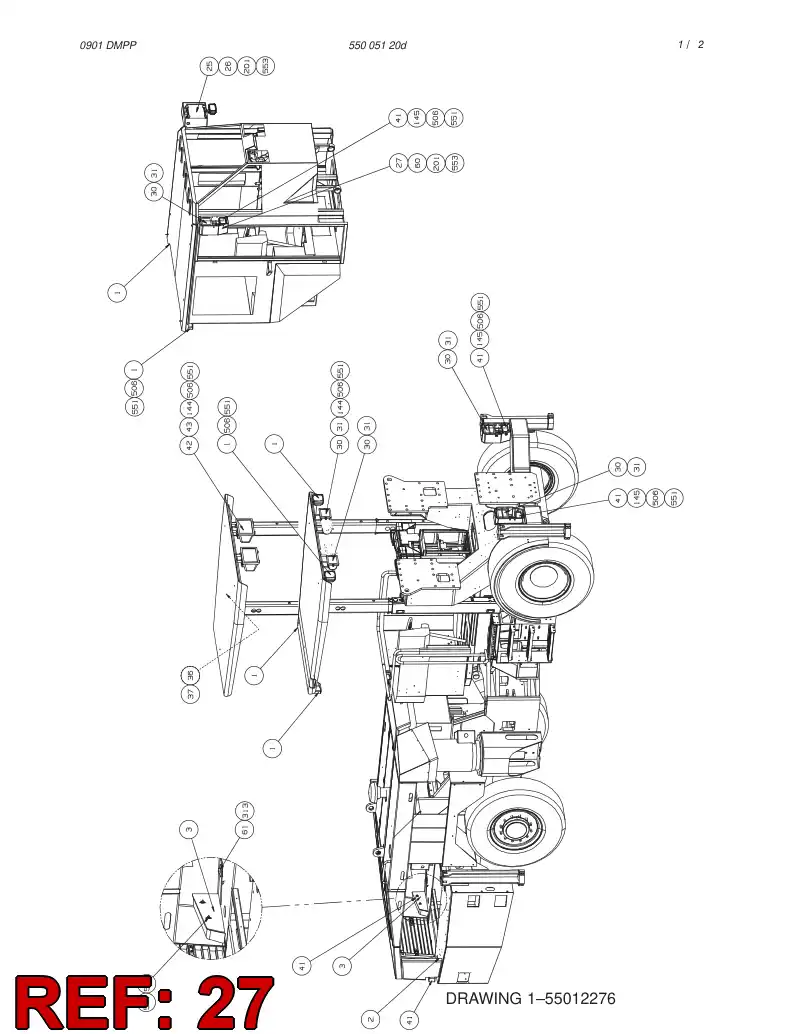 55007448 550 074 48 BRACKET - Sandvik Technical Drawing