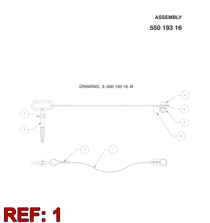 55007452 550 074 52 CABLE DE AO - Sandvik Technical Drawing