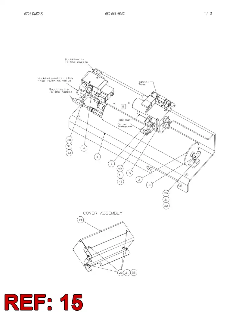 55007526 550 075 26 Guard - Sandvik Technical Drawing