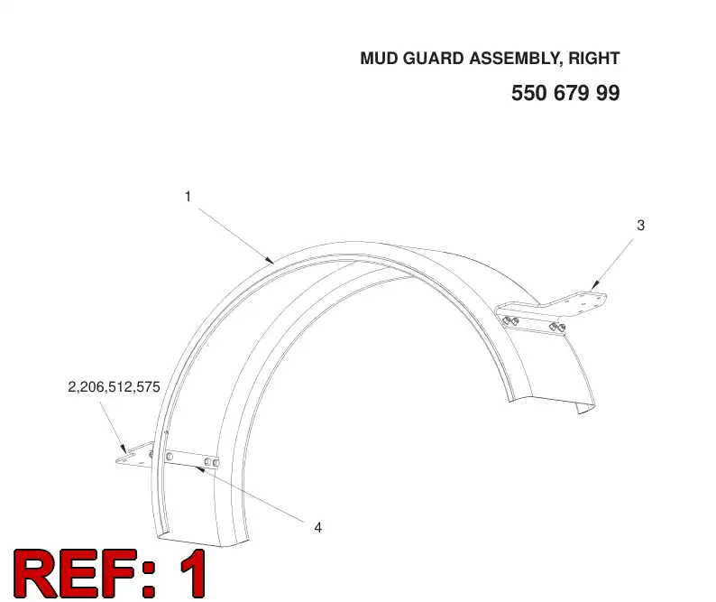 55007528 550 075 28 Shield, Splash - Sandvik Technical Drawing