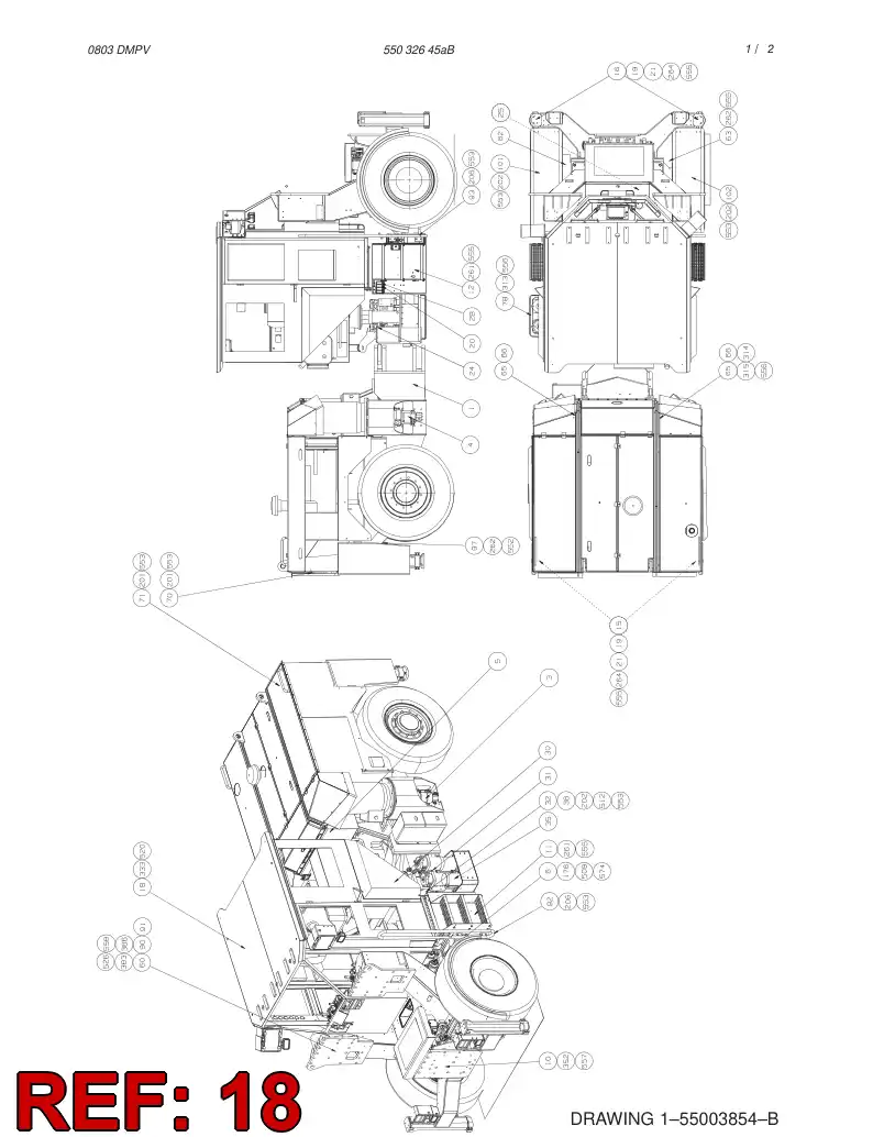 55007561 550 075 61 CABIN ASSEMBLY - Sandvik Technical Drawing