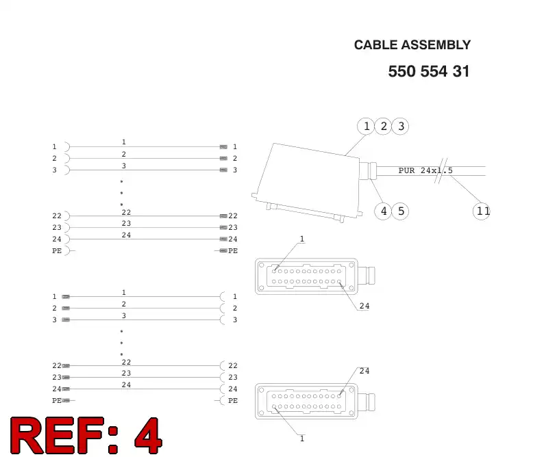 55007607 550 076 07 METALLIC CABLE GLAND - Sandvik Technical Drawing