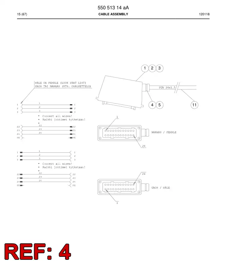55007607a 550 076 07a PRENSAESTOPAS, CABLE, METLICO - Sandvik Technical Drawing