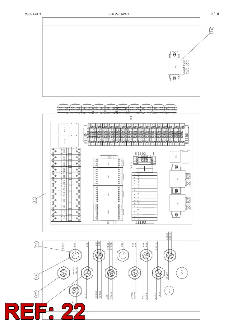 55007608 550 076 08 Entry, Cable - Sandvik Technical Drawing