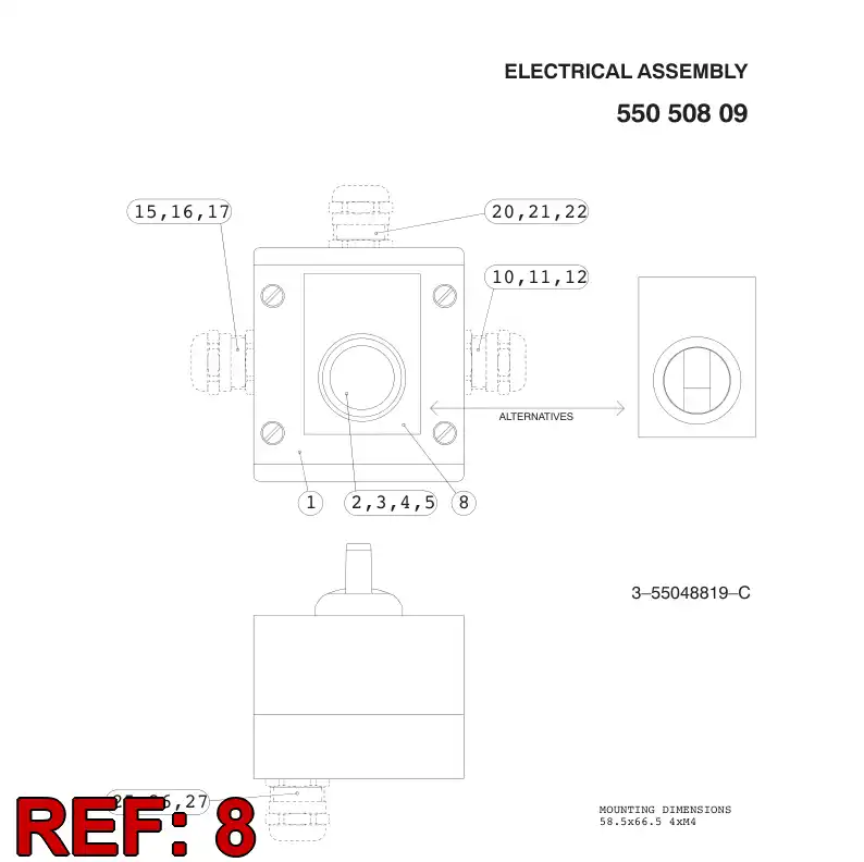 55007675 550 076 75 SIGN - Sandvik Technical Drawing