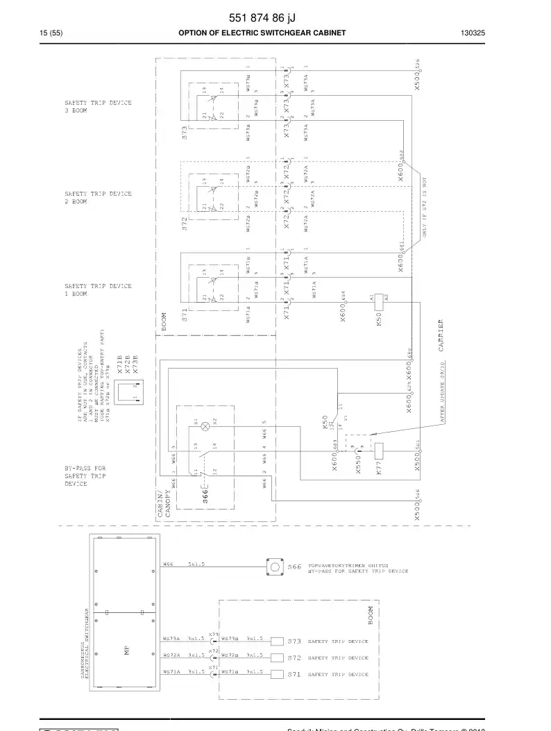 55007873 550 078 73 TOMADA DO CONECTOR, CABLE - Sandvik Technical Drawing