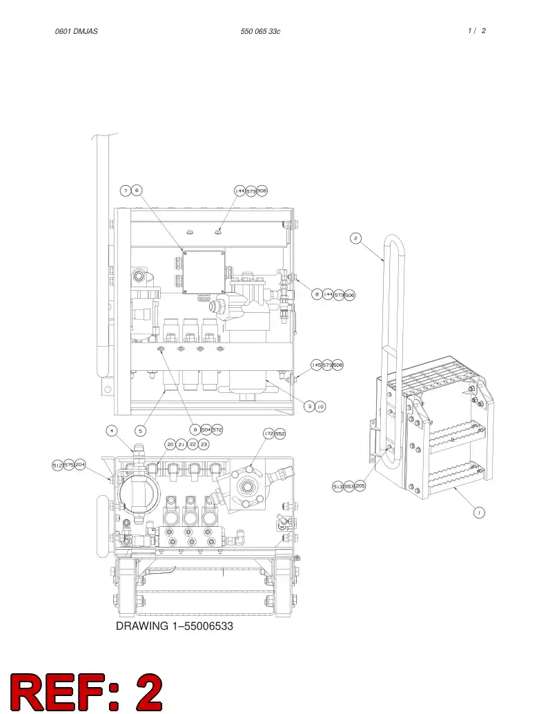 55007942 550 079 42 RAILING - Sandvik Technical Drawing