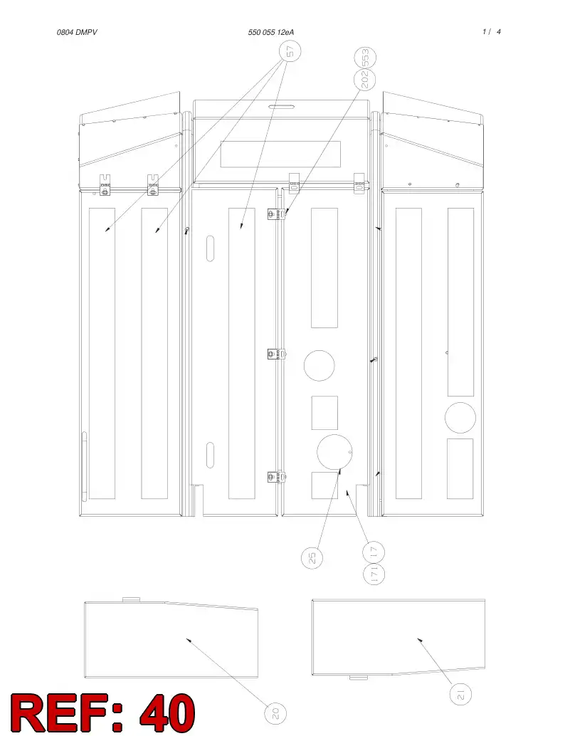 55007961 550 079 61 HINGE - Sandvik Technical Drawing