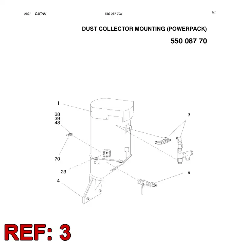 55007982 550 079 82 VALVE A SSEMBLY - Sandvik Technical Drawing