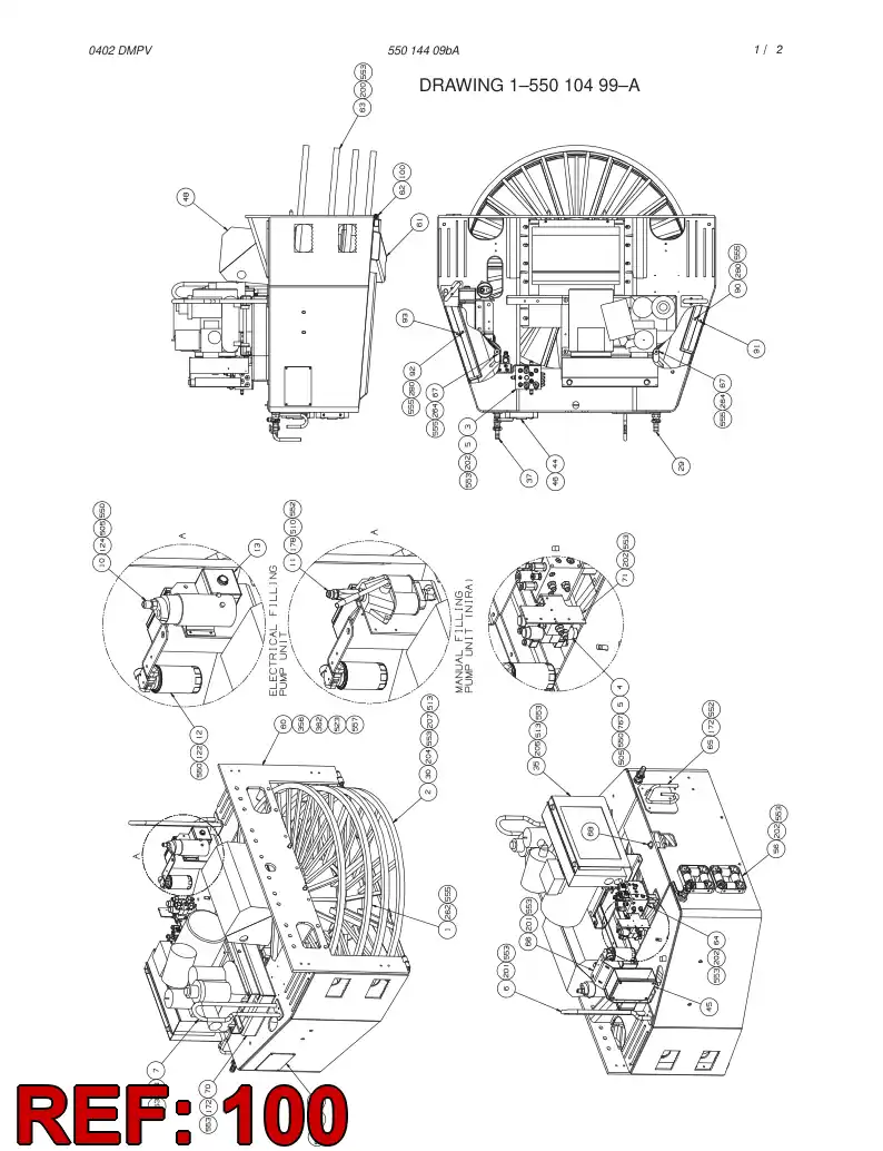 55007983 550 079 83 CABLE ASSEMBLY - Sandvik Technical Drawing
