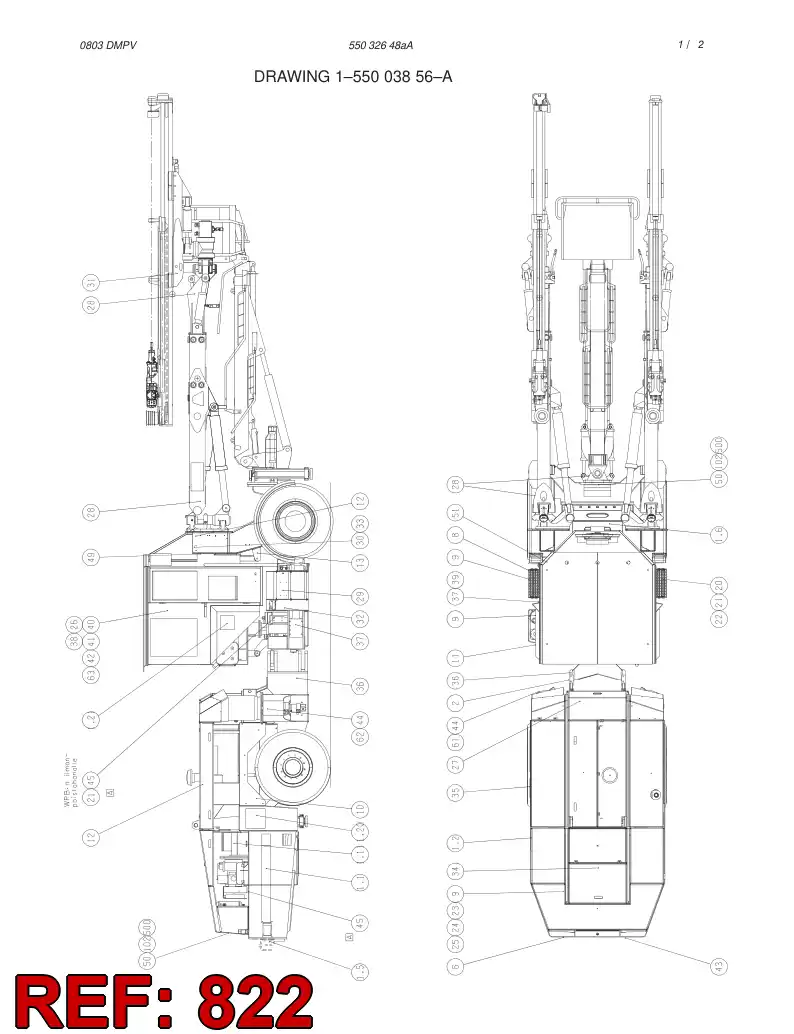 55008166 550 081 66 DECAL SET - Sandvik Technical Drawing