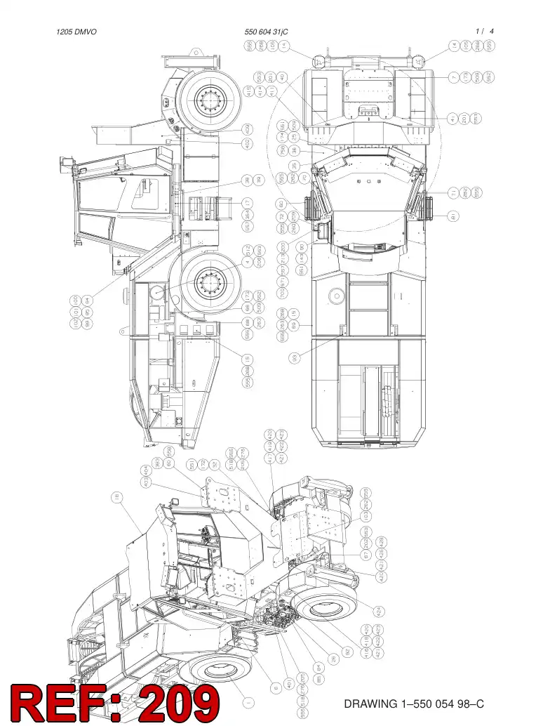55008206 550 082 06 PRESSURE FILTER - Sandvik Technical Drawing