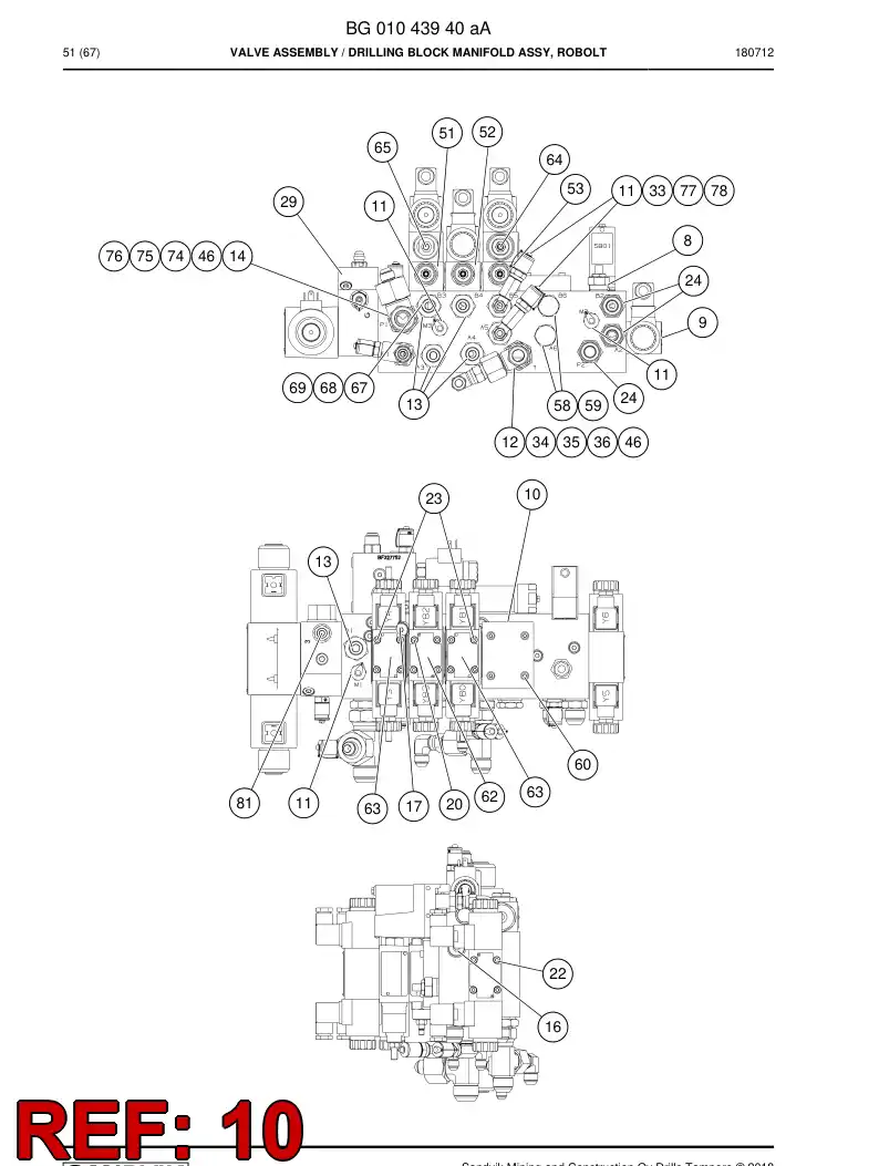 55008227 550 082 27 Cup, Base Plate - Sandvik Technical Drawing