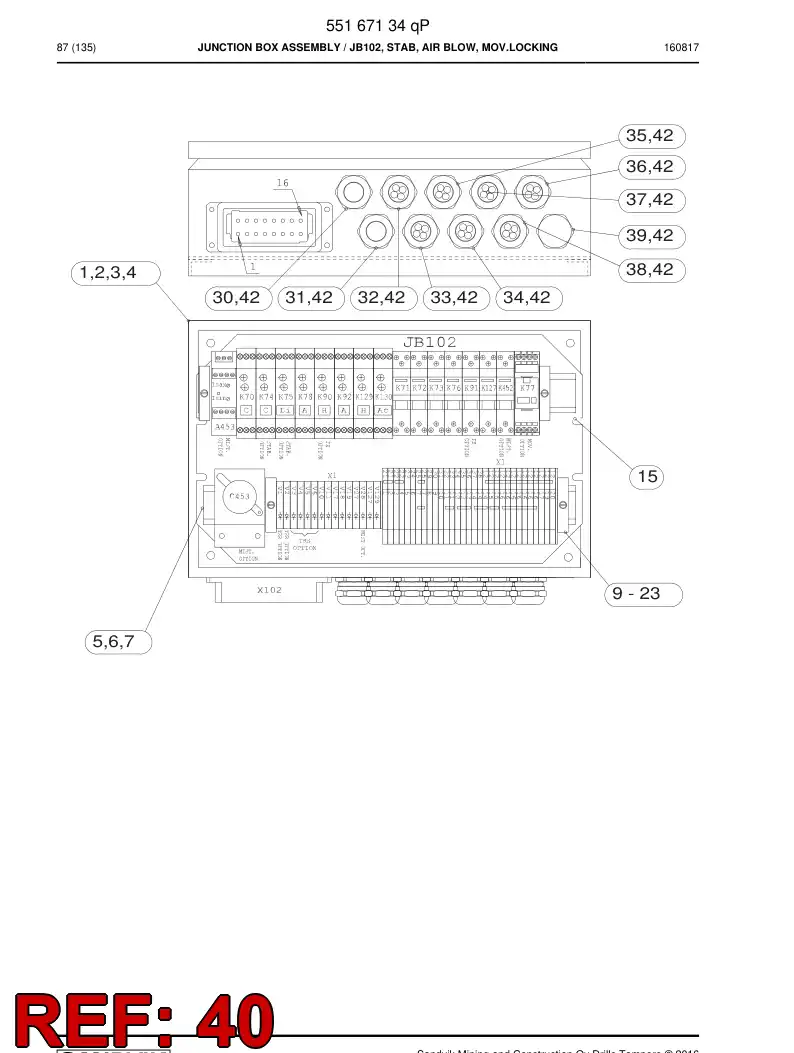 55008266b 550 082 66b PRENSAESTOPAS, CABLE, METLICO - Sandvik Technical Drawing