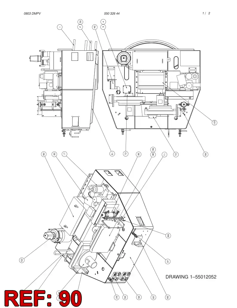 55008310 550 083 10 COUNTERWEIGHT - Sandvik Technical Drawing
