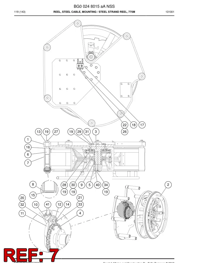 55008366 550 083 66 Roller - Sandvik Technical Drawing